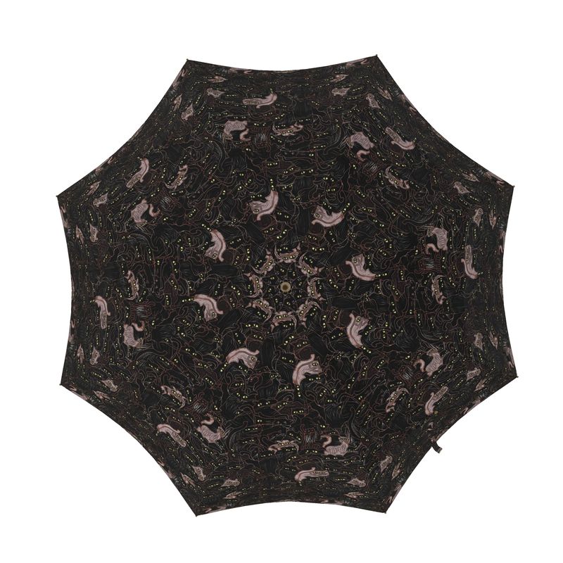Black Cats Yellow Eyes Umbrella