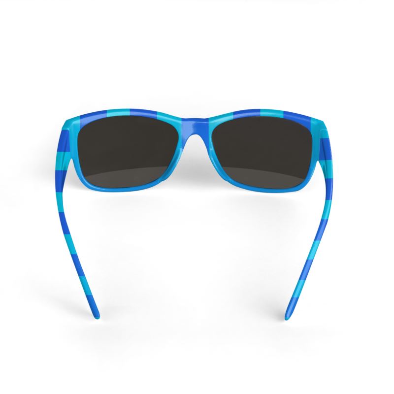 Soft Blend Blue Stripe Sunglasses