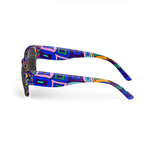 Wavy Square Pattern Sunglasses