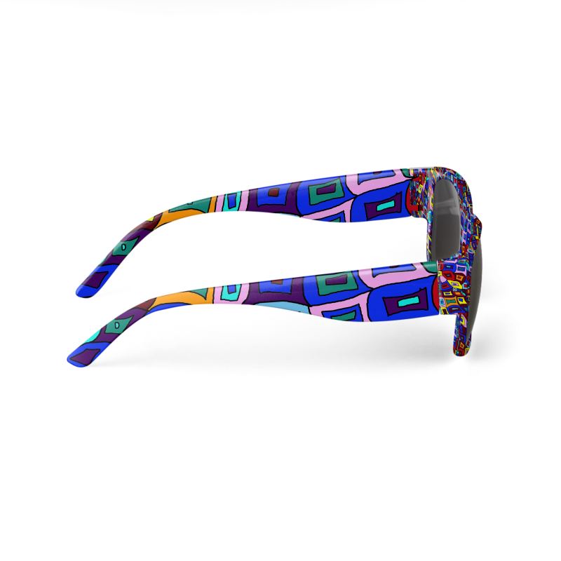 Wavy Square Pattern Sunglasses