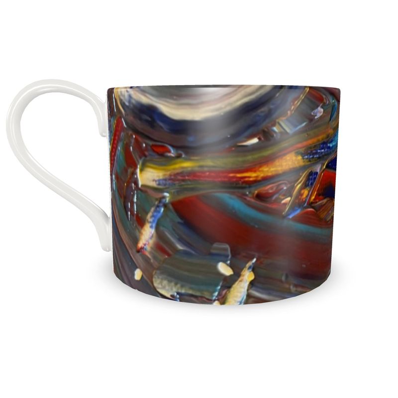 Wishing For Blue and Rainbow Cup and Saucer