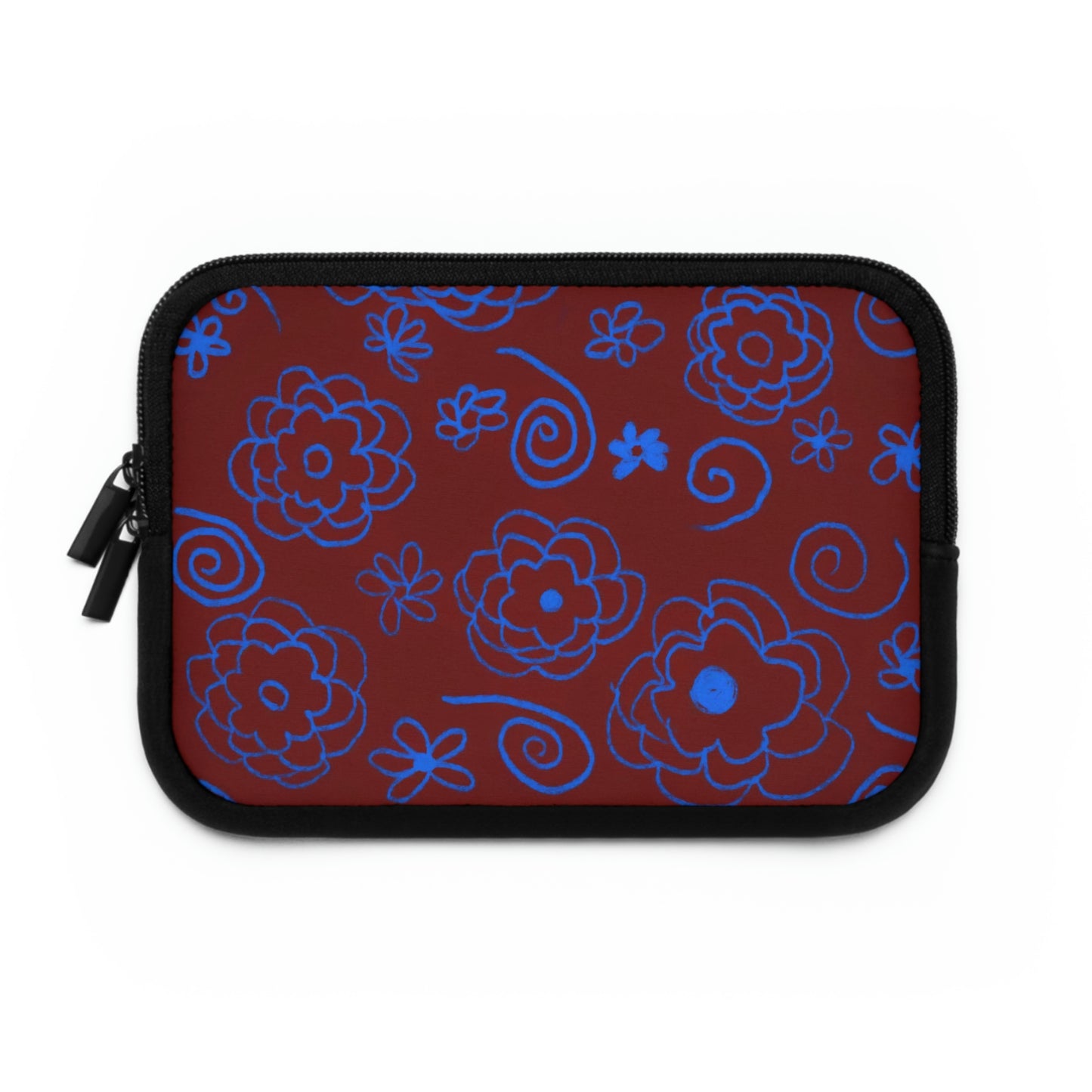 Blue Flower Drawing Laptop Sleeve