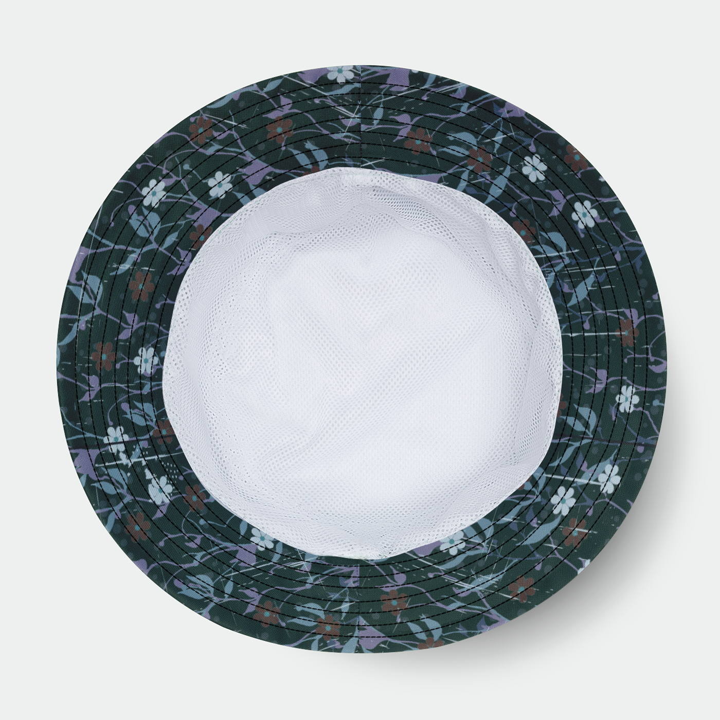 Violets on Gray Bucket Hat