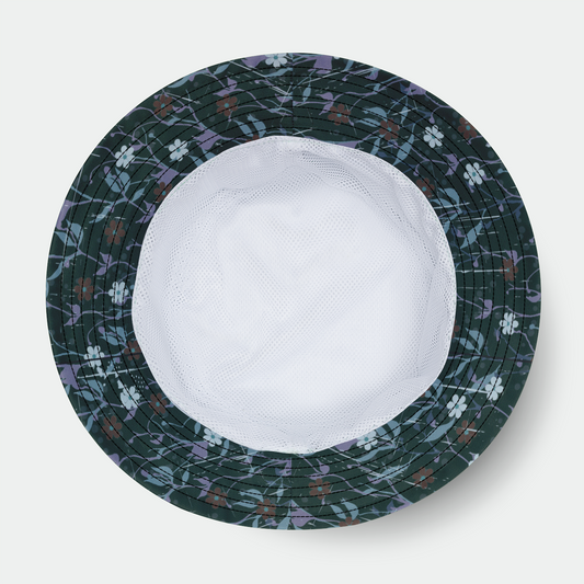 Violets on Gray Bucket Hat