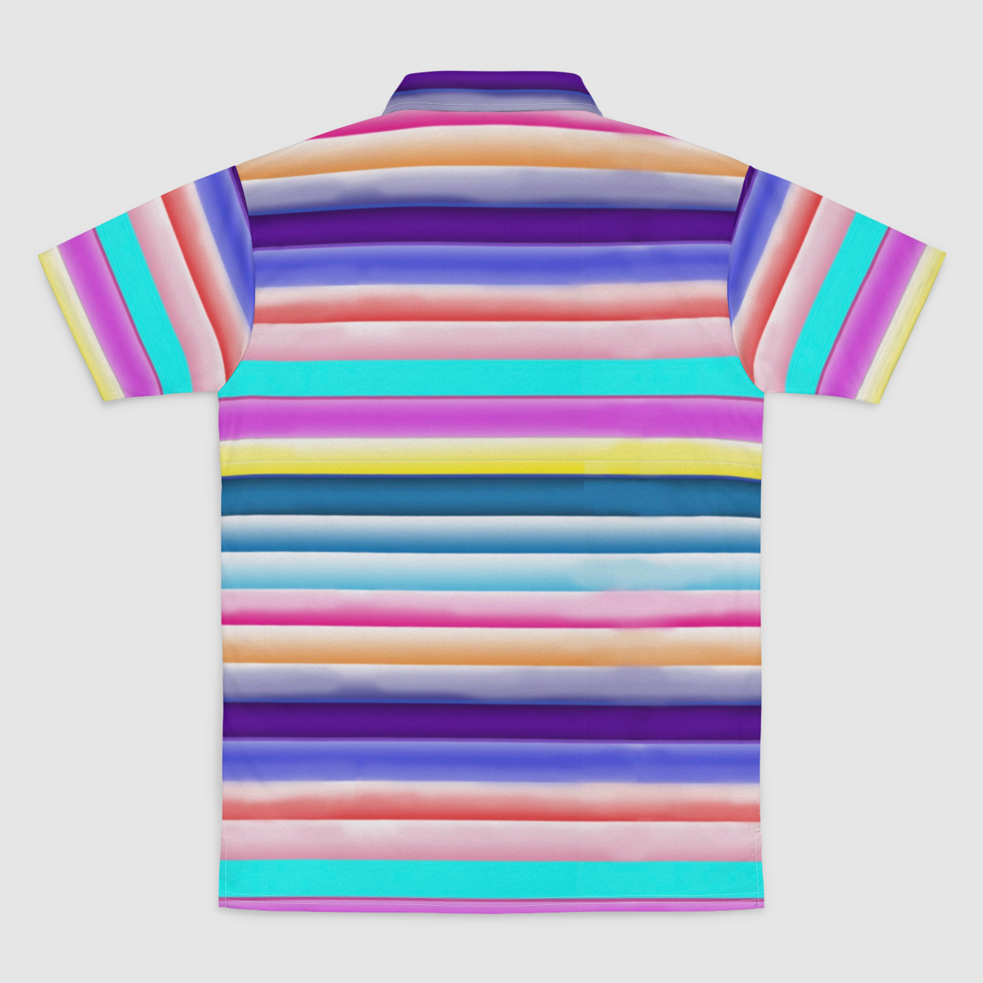 Cotton Candy Stripes Mens Polo Shirt