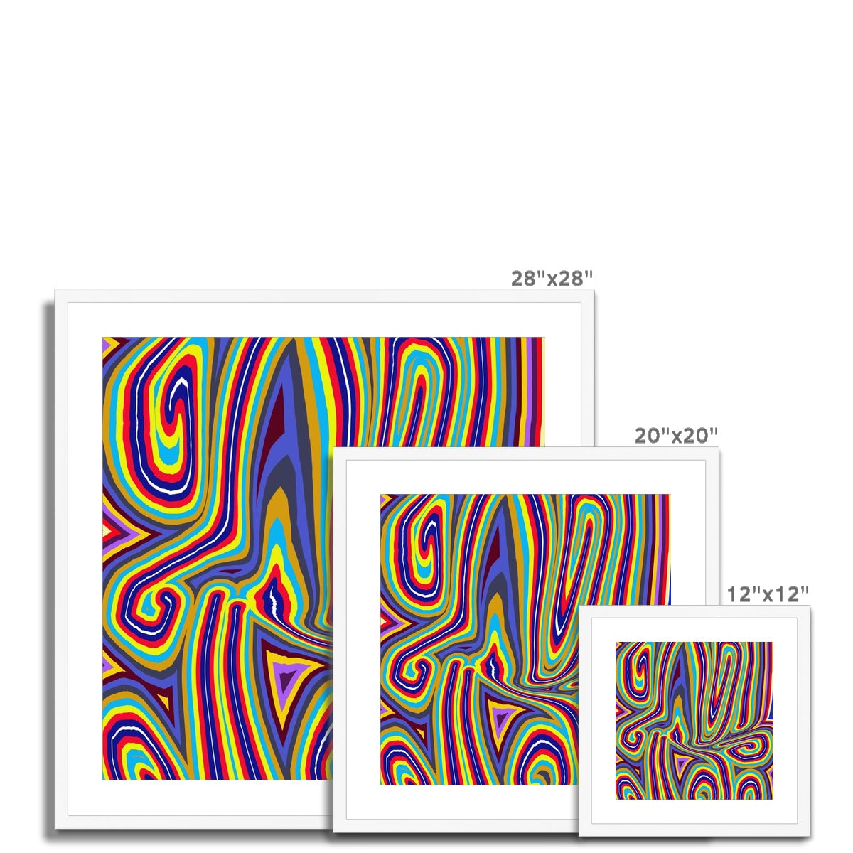 Curly Swirls Framed & Mounted Print
