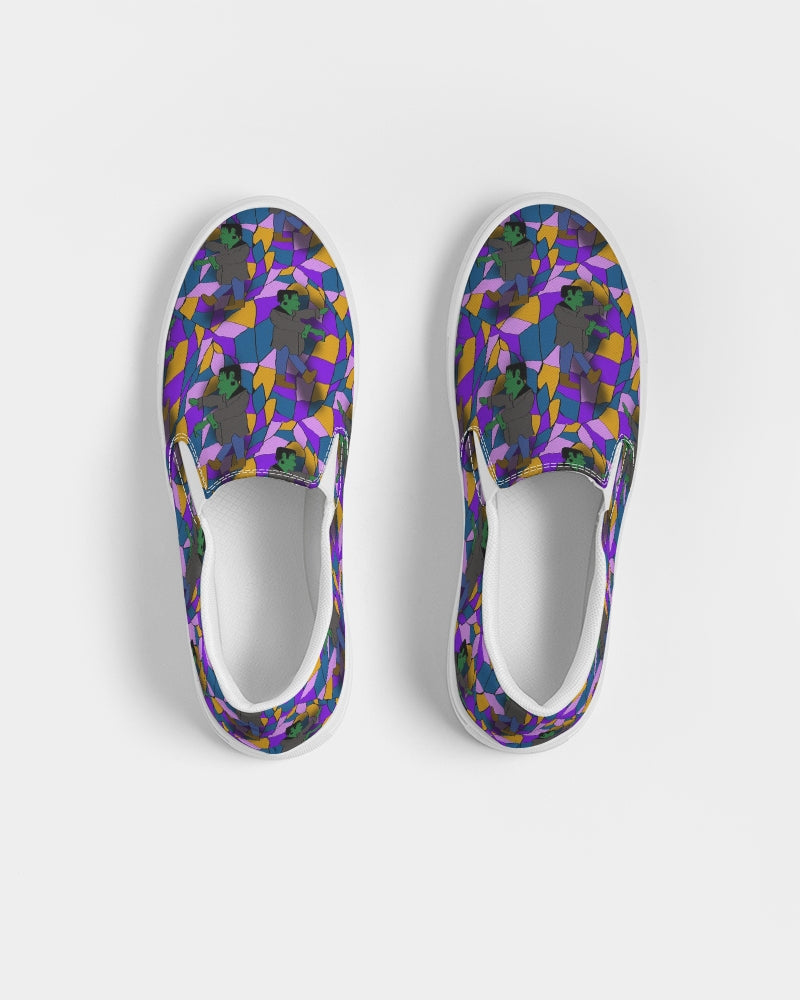 Frankenstein Pattern Women's Slip-On Canvas Shoe