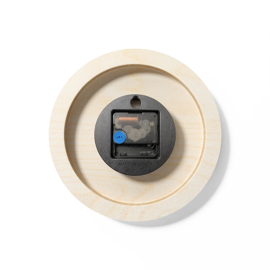 Squirrel On a Snowy Tree Wooden Wall Clock