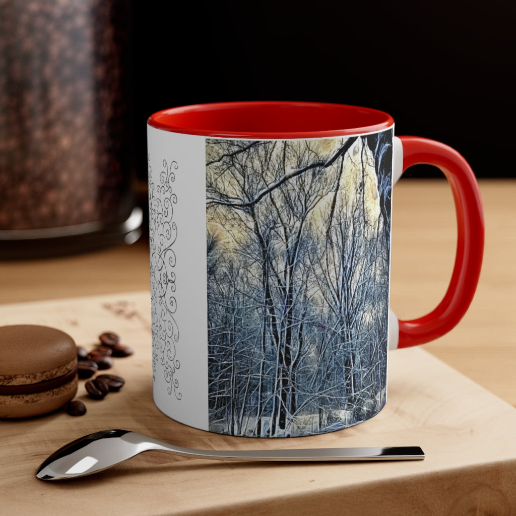4 Oclock Winter Landscape Accent Coffee Mug, 11oz