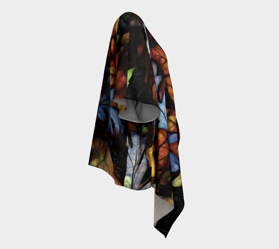 Mid October Leaves Draped Kimono