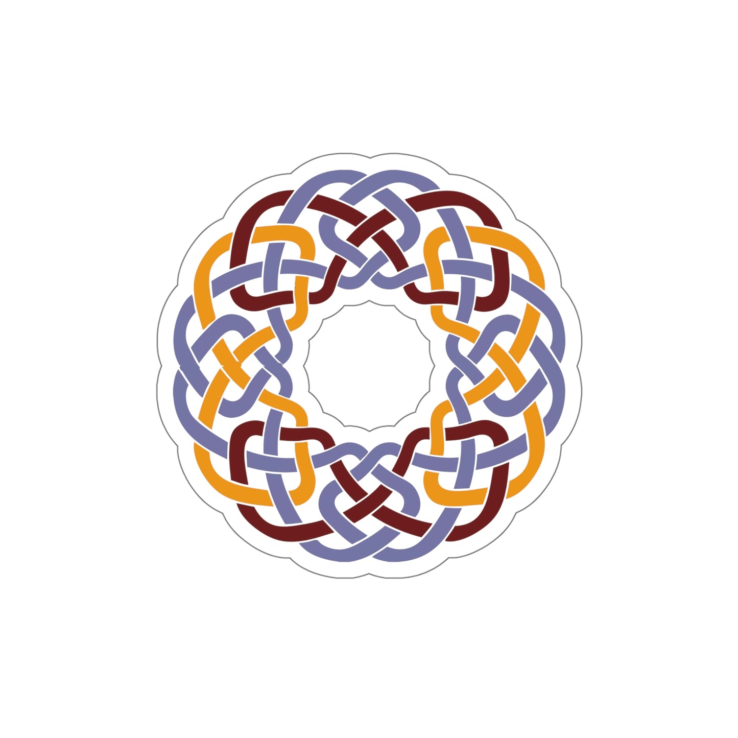 Red Yellow Blue Celtic Knot Die-Cut Stickers