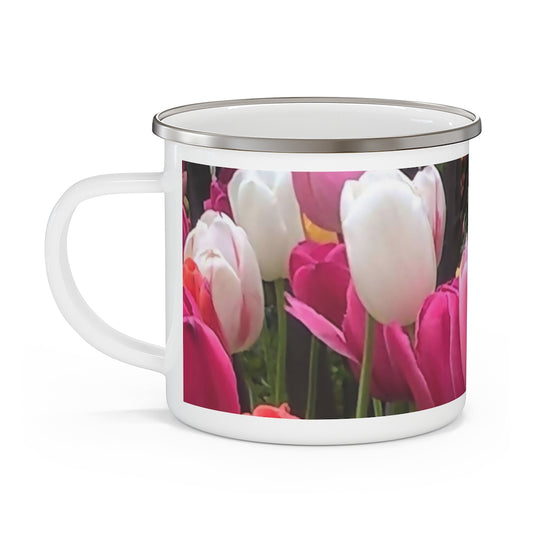 Home Chicago Tulips Enamel Camping Mug