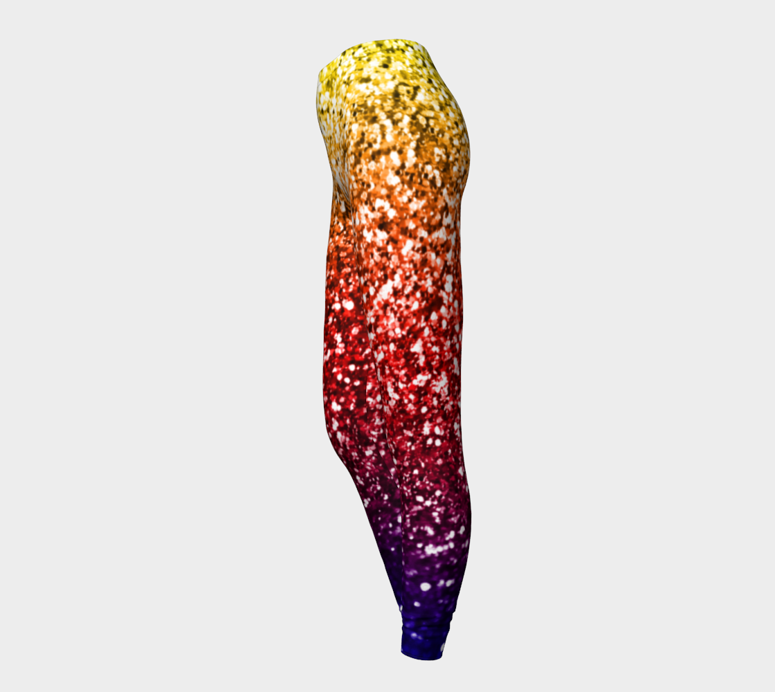 Rainbow Glitter Graphic Leggings