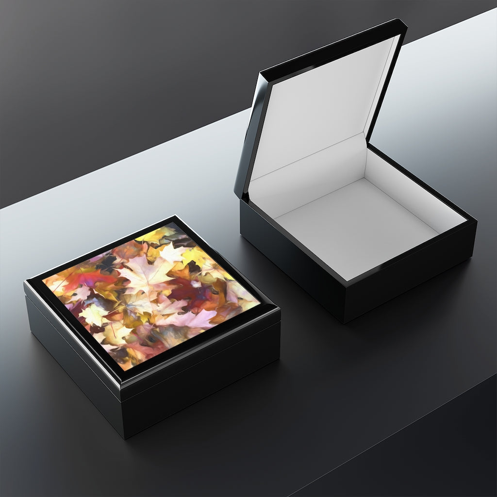 Fall leaves Bright Jewelry Box
