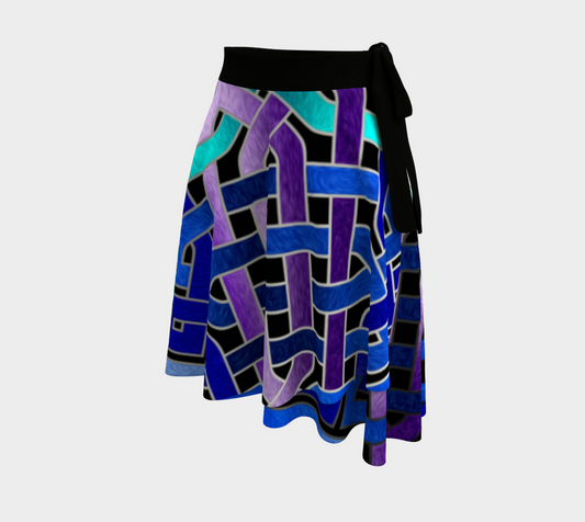 Blue Celtic Knot Square Wrap Skirt