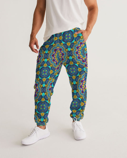 Blue Green Blur Kaleidoscope Men's Track Pants