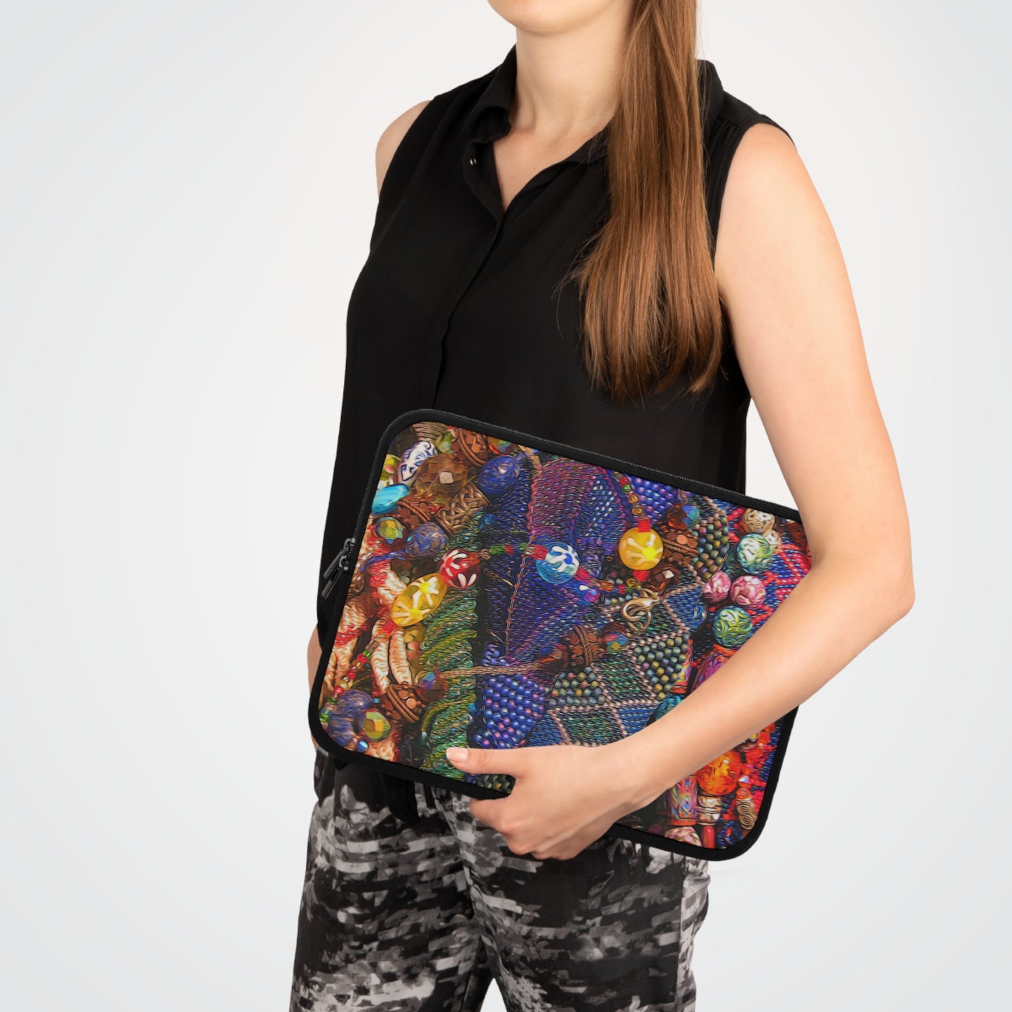 Beaded Jewelry Still Life Laptop Sleeve
