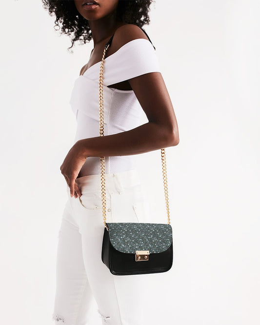 Violets On Gray Small Shoulder Bag