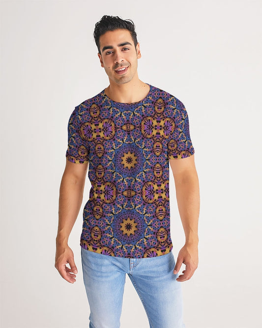 Blue Gold Celtic Kaleidoscope Men's Tee