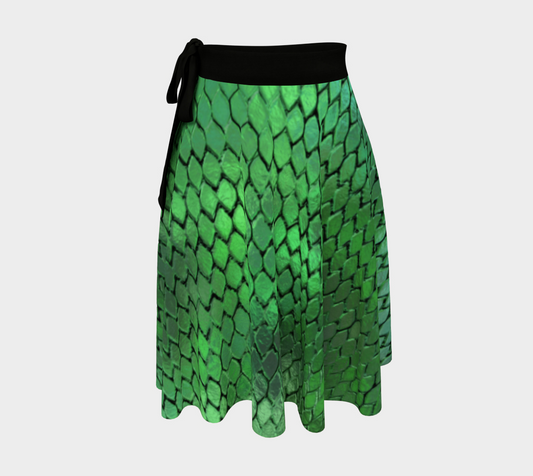 Green Dragon Scales Wrap Skirt