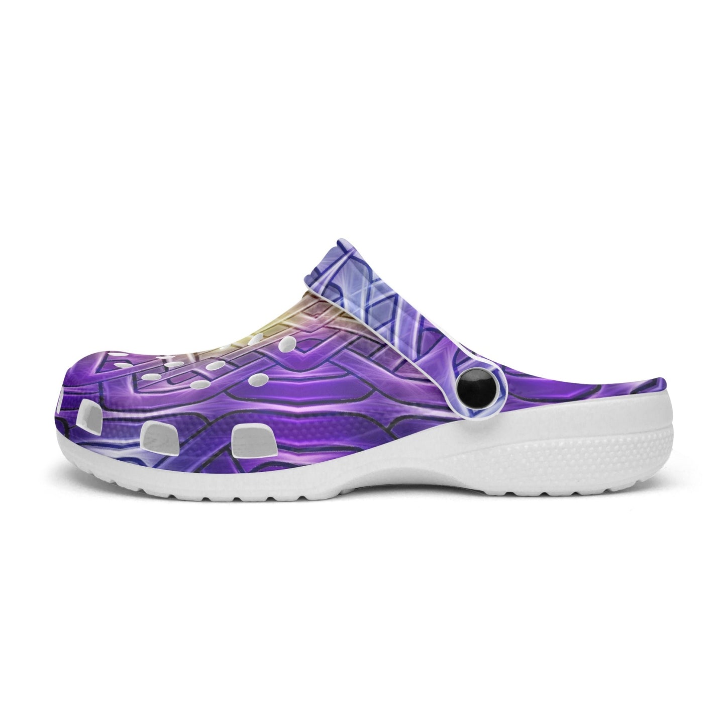 Purple Celtic Knot Kaleidoscope 413. All Over Printed Clogs