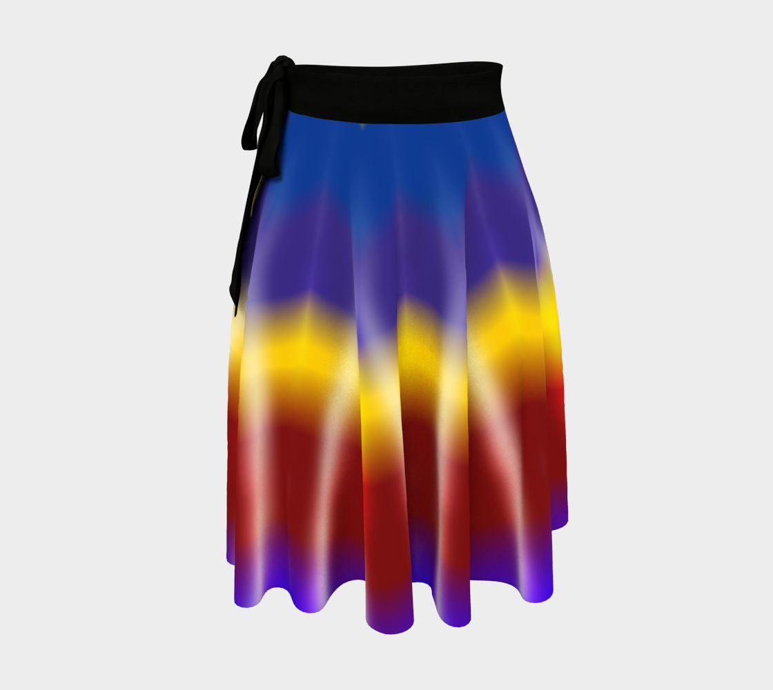 Rainbow Tie Dye Wrap Skirt