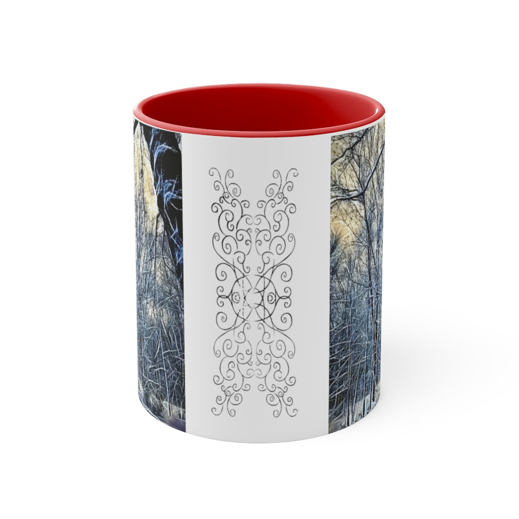 4 Oclock Winter Landscape Accent Coffee Mug, 11oz