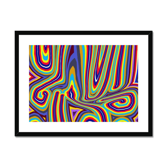 Curly Swirls Framed & Mounted Print