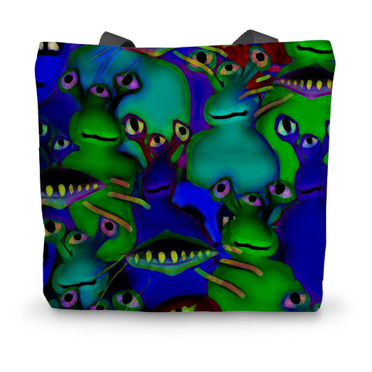 Aliens Collage Canvas Tote Bag