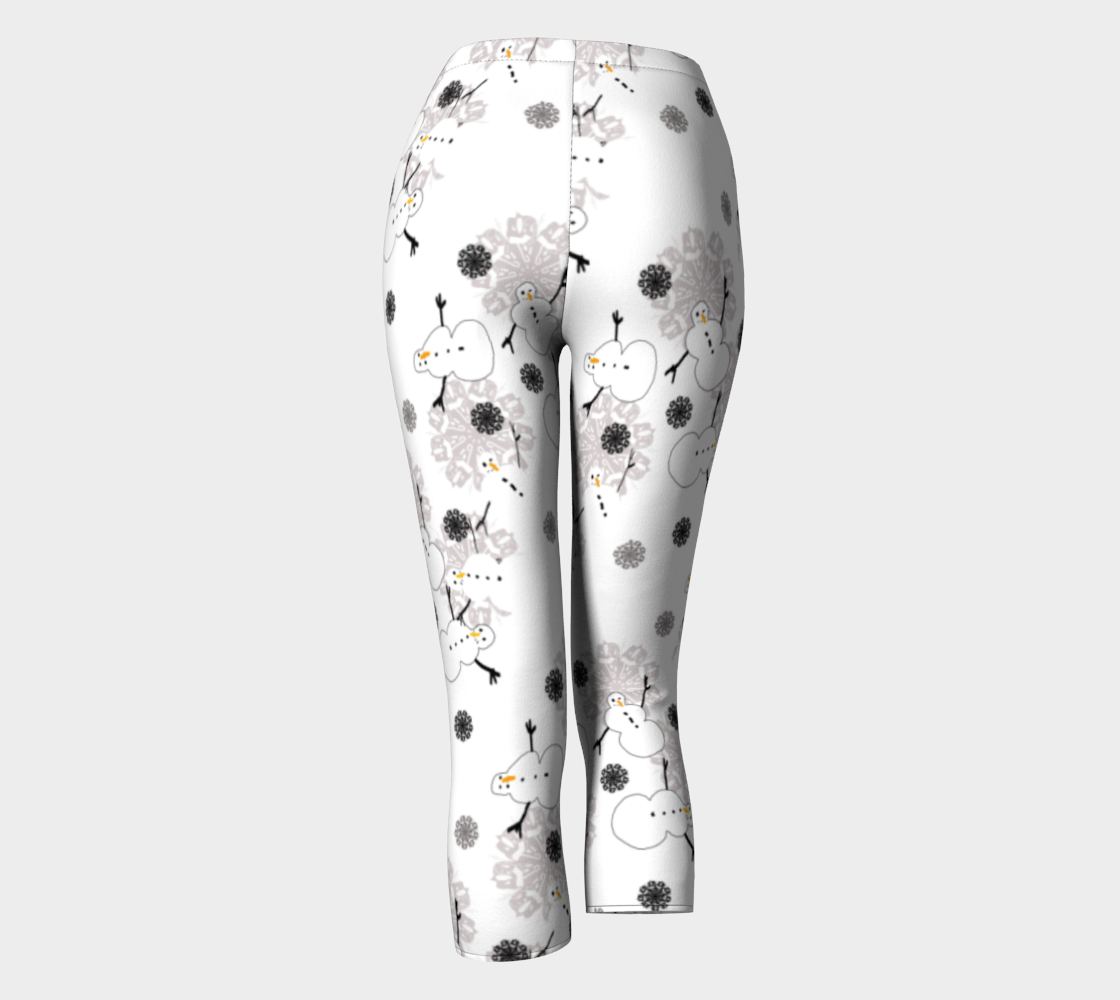 Snowman Pattern Capris