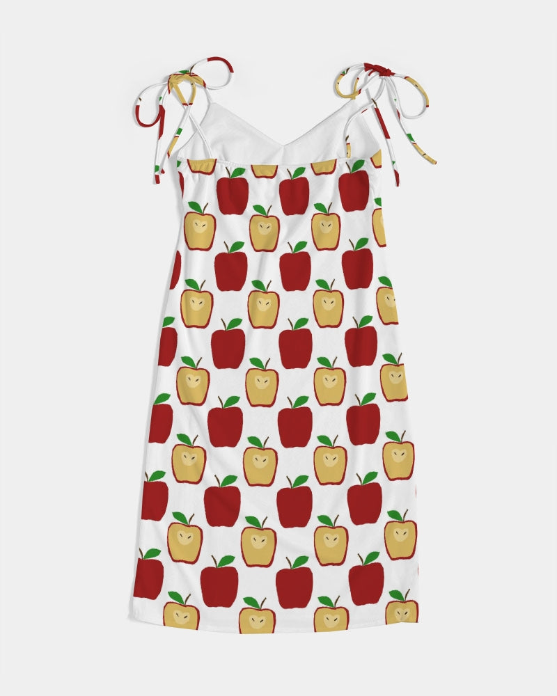 Apple Polkadots Women's Tie Strap Split Dress