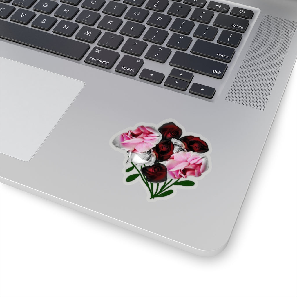 Pink and Red Roses Kiss-Cut Stickers