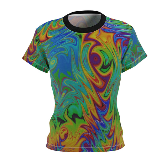 Rainbow Fractal Women's AOP Cut & Sew Tee