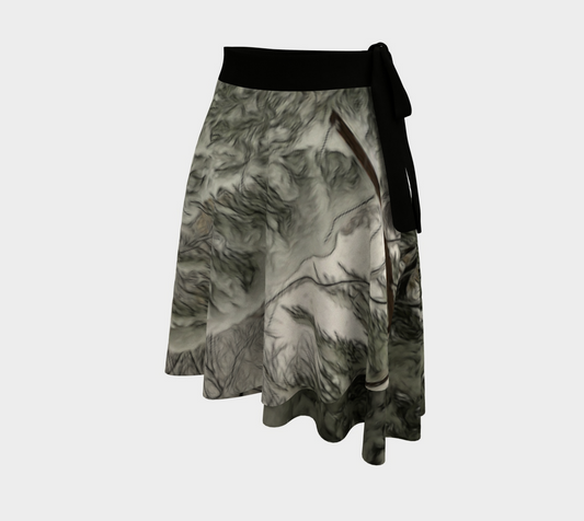 Snow Covered Pine tree Wrap Skirt