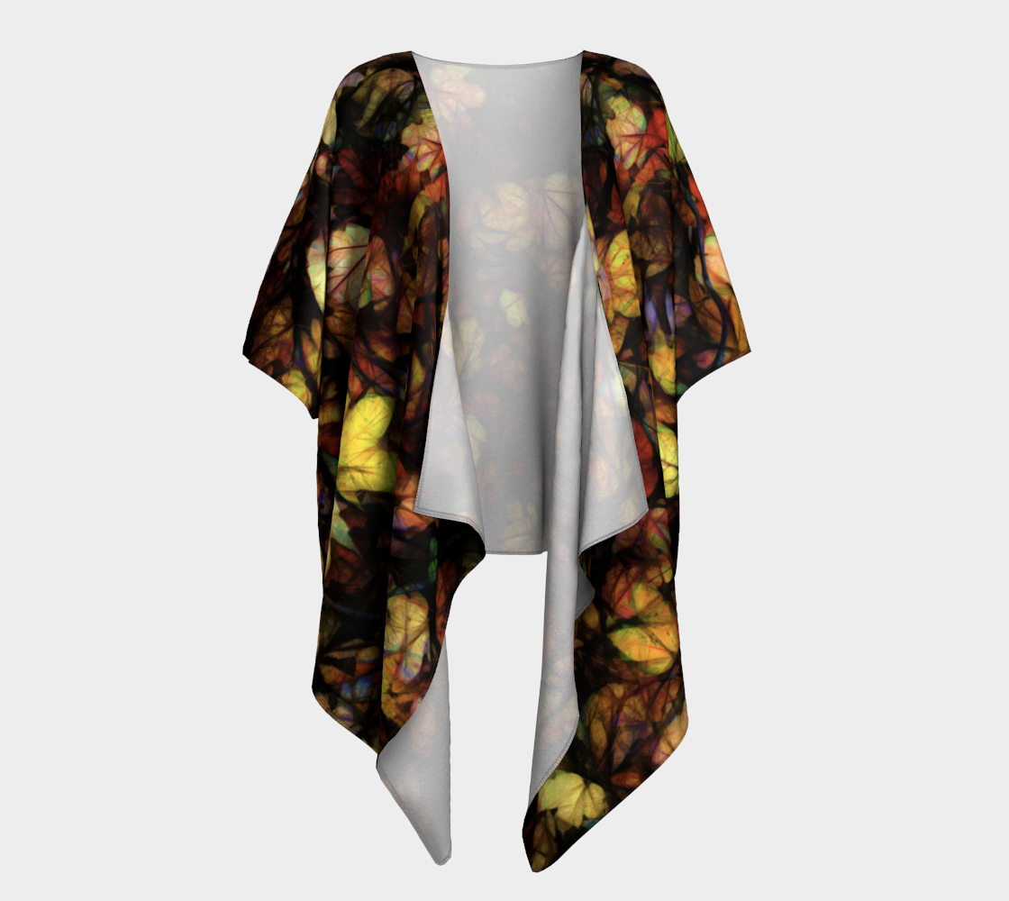 Late October Leaves Draped Kimono