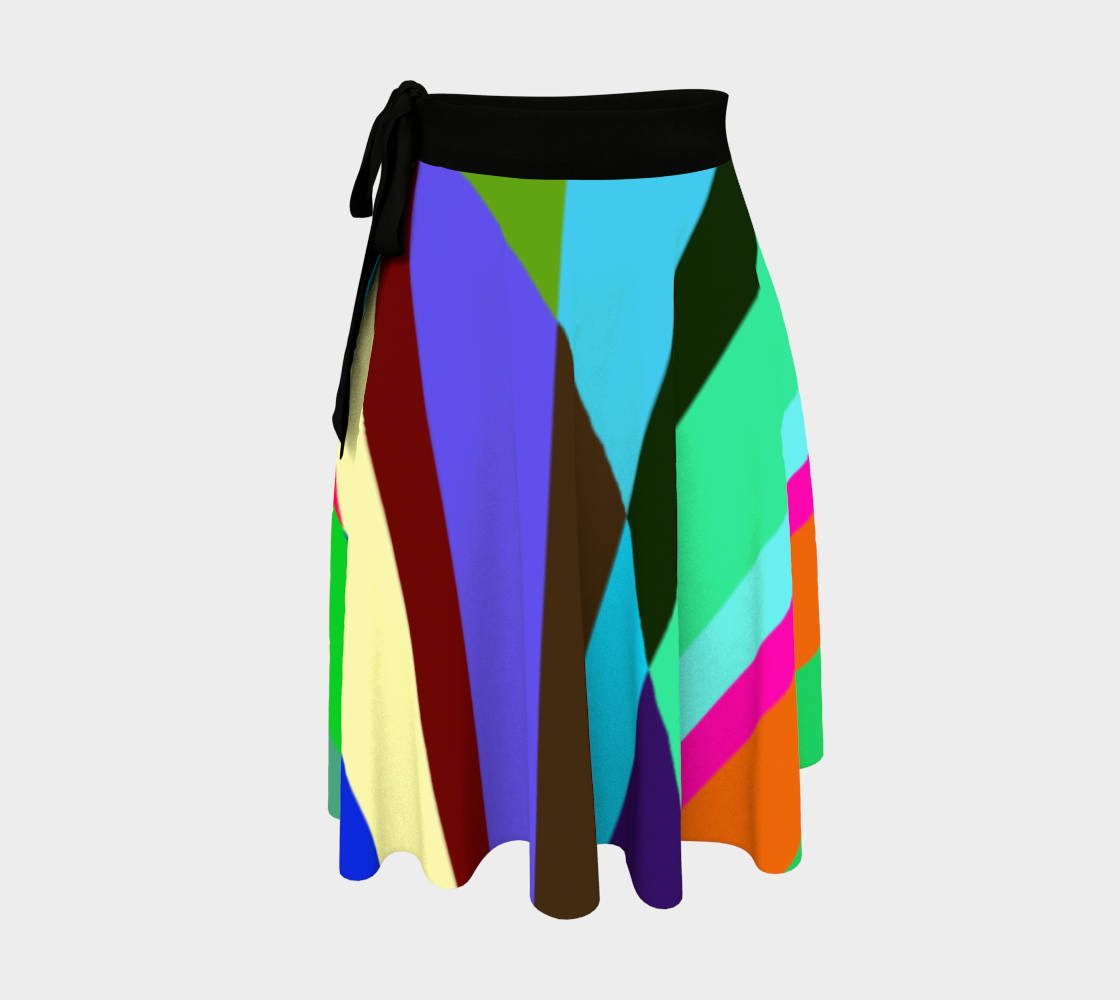 Stripes Interrupted Wrap Skirt