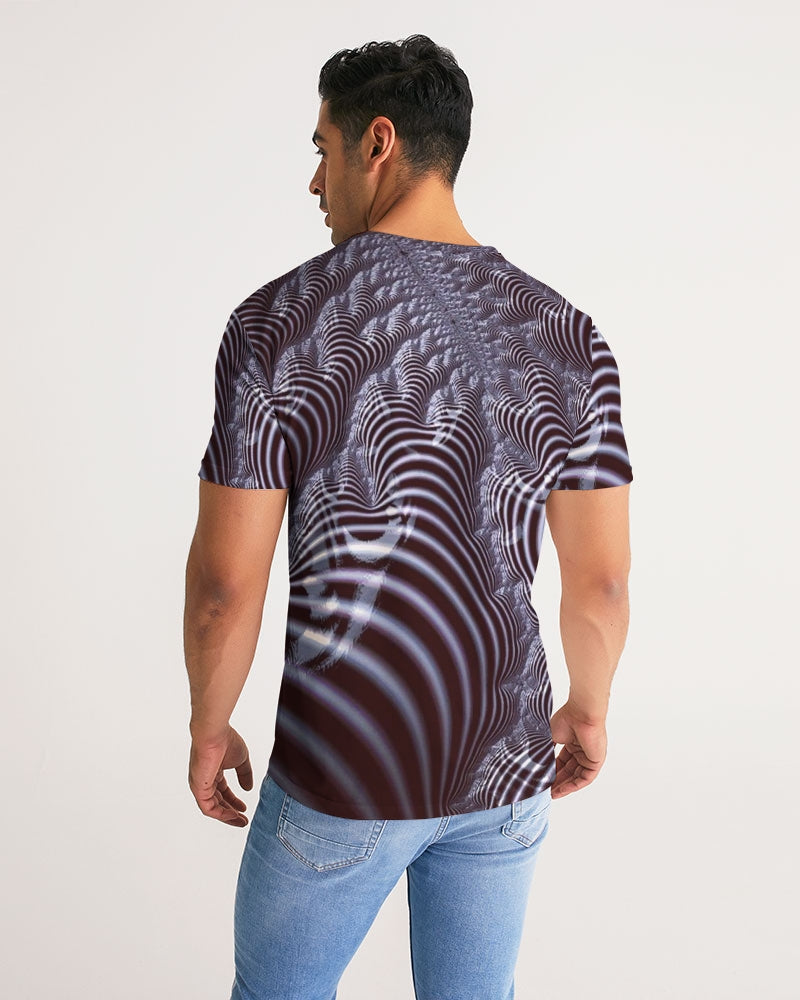 Black and White Spiral Fractal Men's Tee