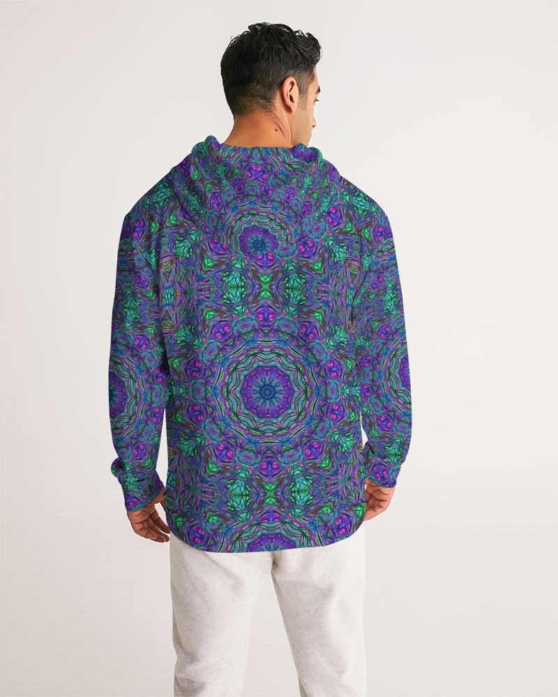 Blue Green Purple Kaleidoscope Men's Hoodie