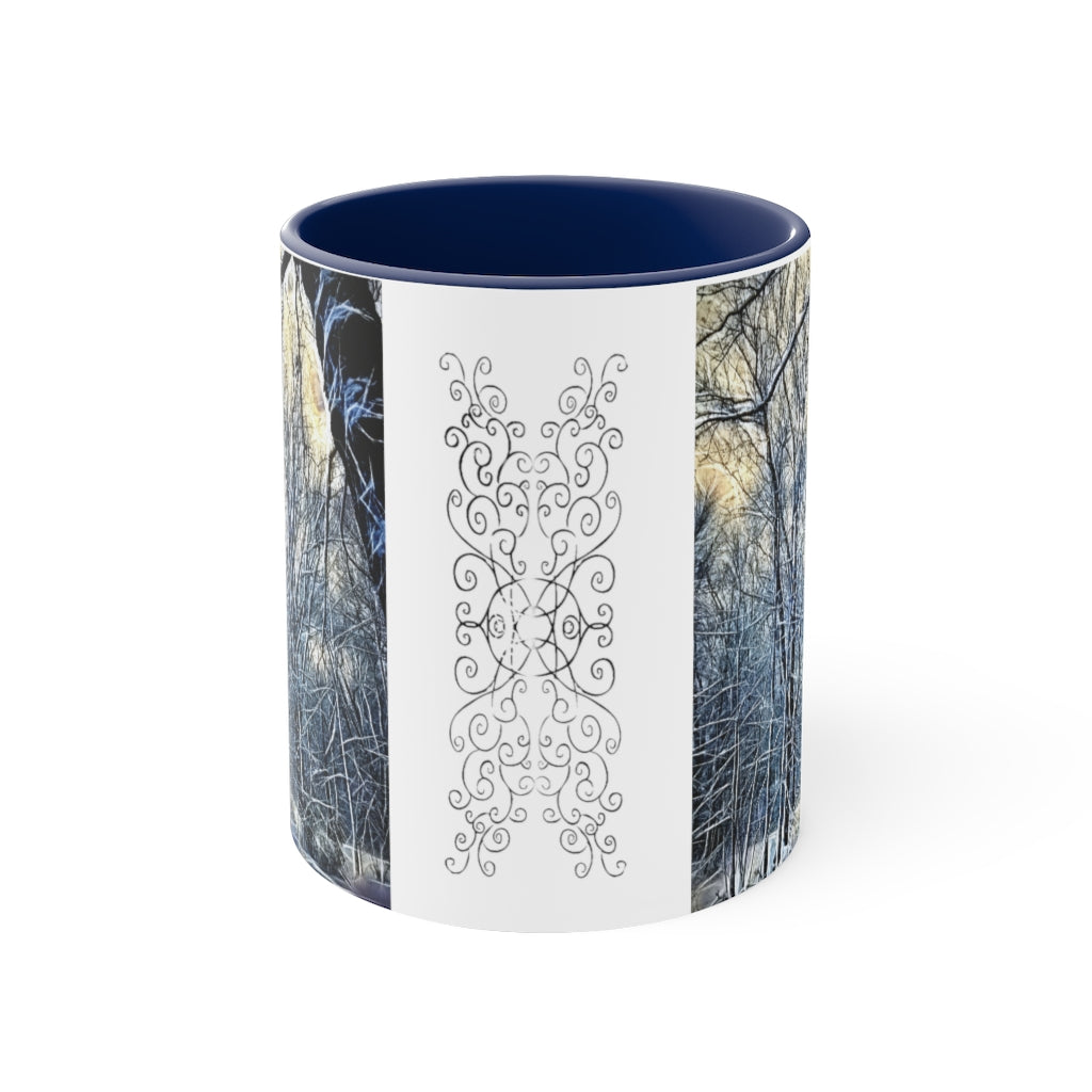 4 Oclock Winter Landscape Accent Coffee Mug, 11oz