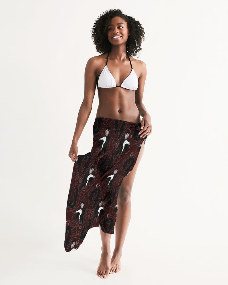 Vampire Pattern Swim Cover Up