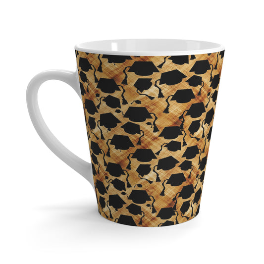 Graduation Hats Pattern Latte Mug