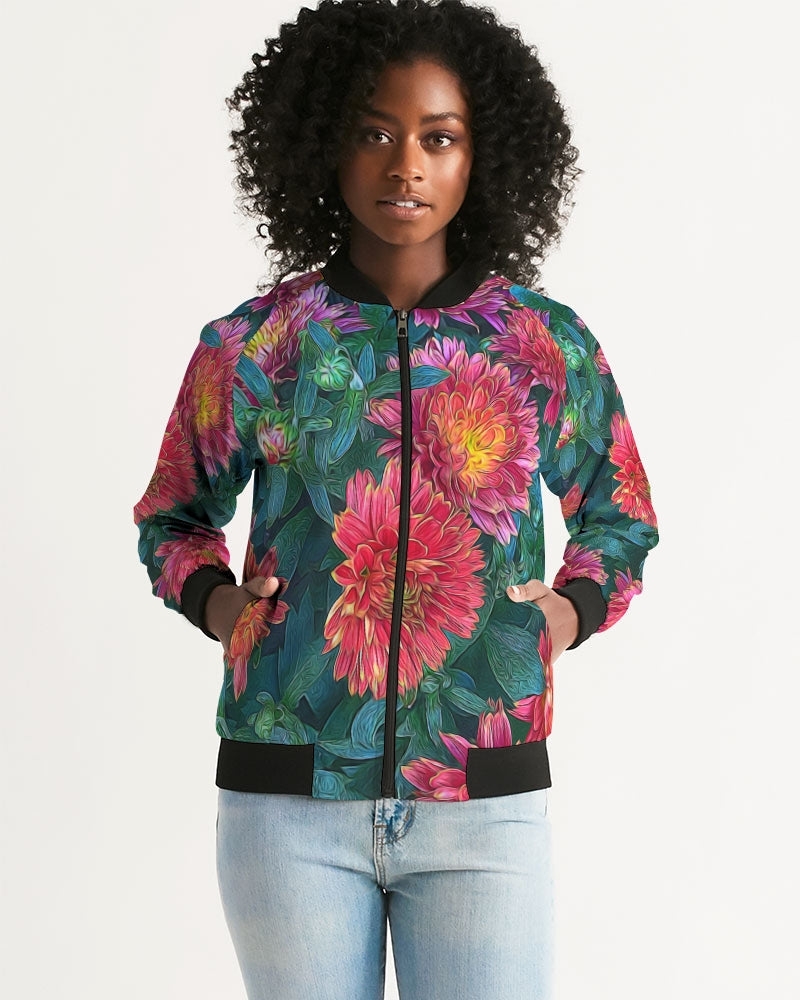 Warm Fall Mums Women's Bomber Jacket