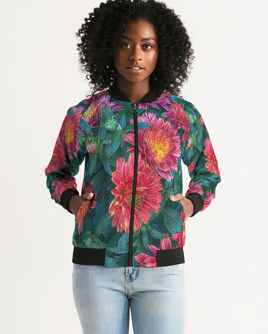 Warm Fall Mums Women's Bomber Jacket
