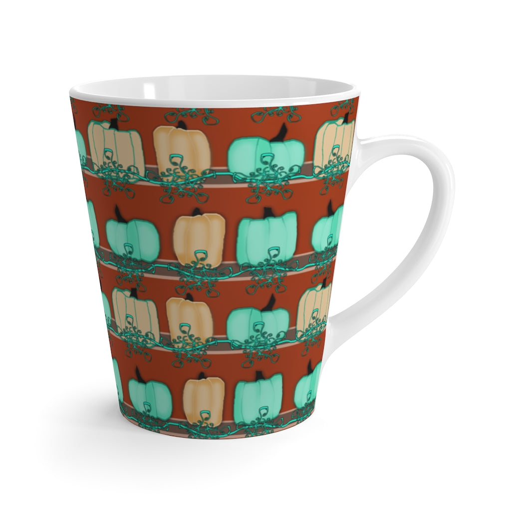 Blue Green Pumpkins Latte mug