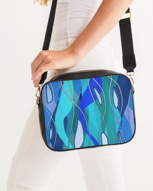 Wavy Blue Crossbody Bag
