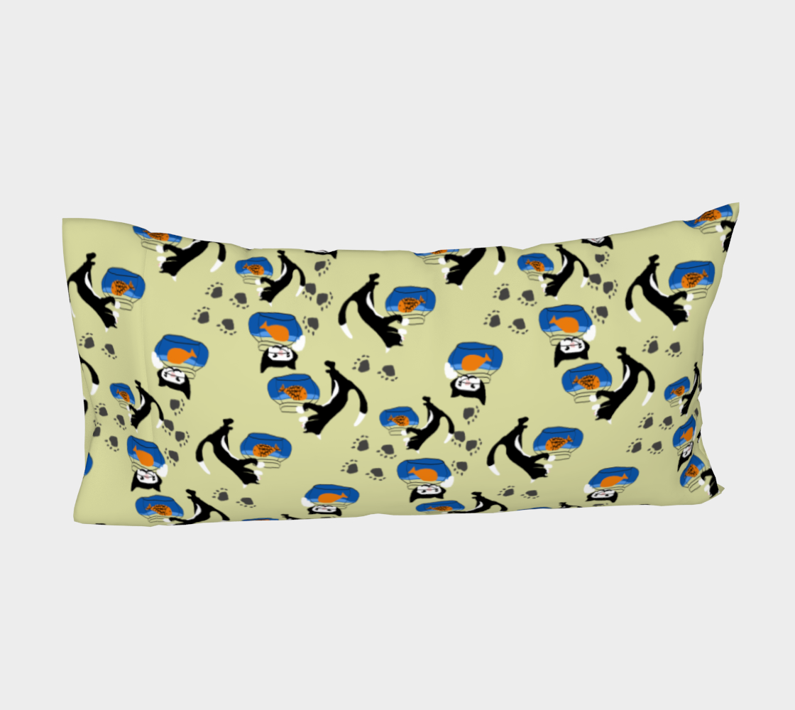 Cat and a Fishbowl Bed Pillow Sleeve