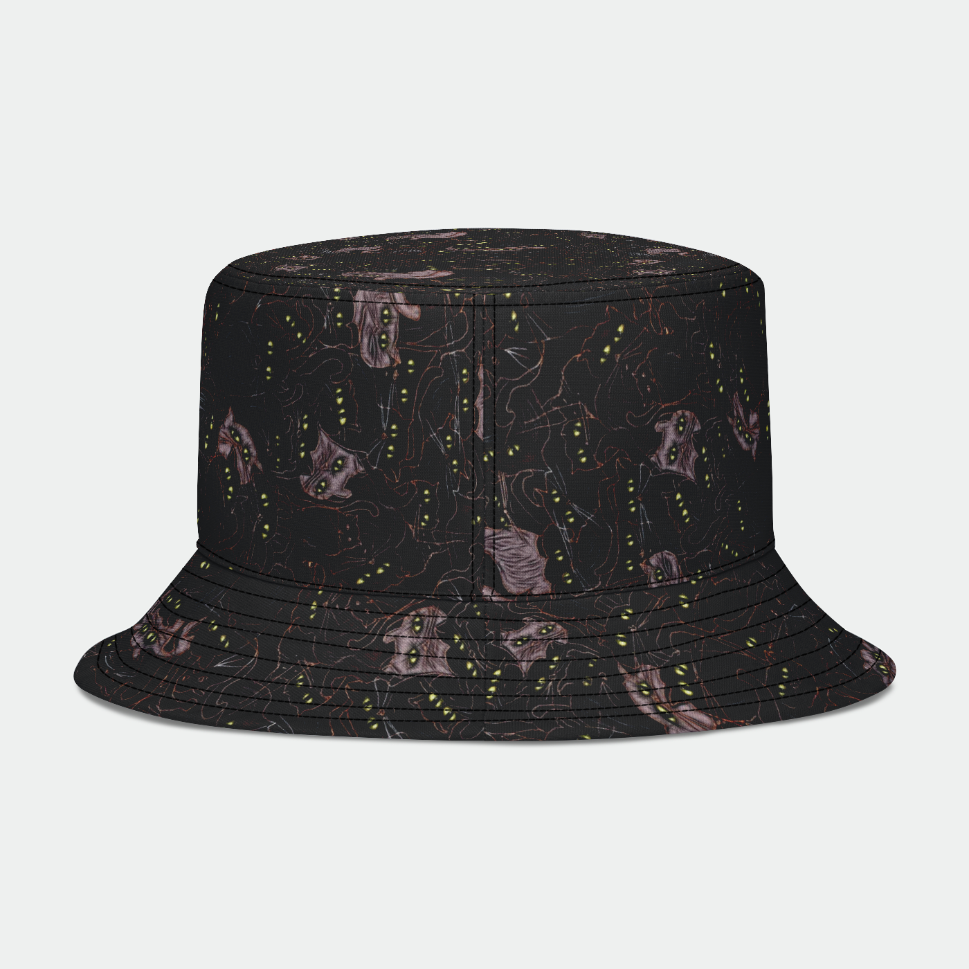 Black Cats Pattern Bucket Hat