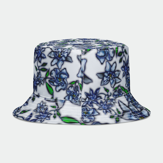 Gardenias On White Bucket Hat