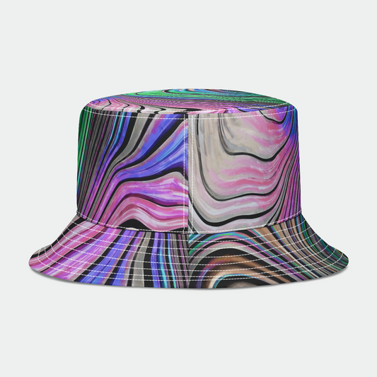 Pastel Pearl Wave Bucket Hat