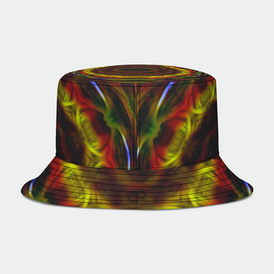 Soft Red Yellow Kaleidoscope Bucket Hat